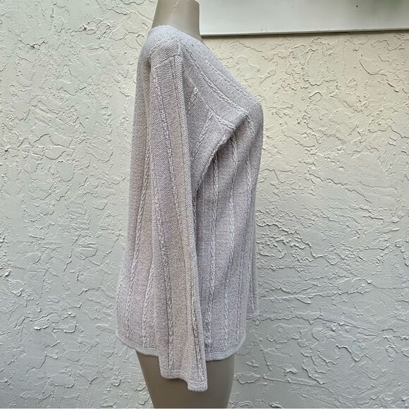 Clio Sweater Women’s Size Small Cream V-Neck Knitted Pullover Minimalist Neutral - Picture 6 of 15